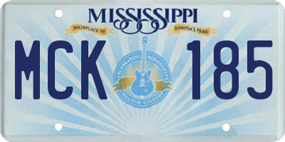 MS license plate MCK185