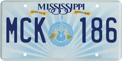 MS license plate MCK186