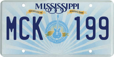 MS license plate MCK199