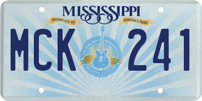 MS license plate MCK241
