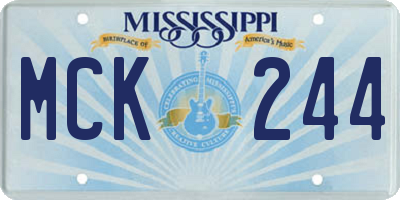 MS license plate MCK244
