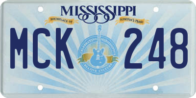 MS license plate MCK248