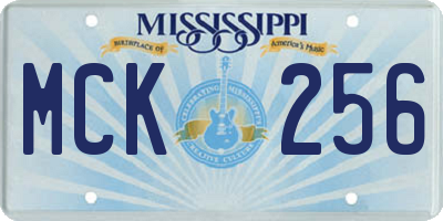 MS license plate MCK256