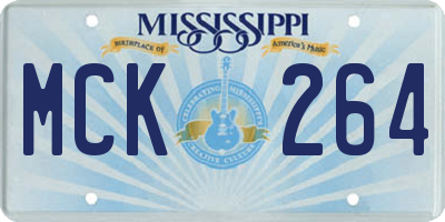 MS license plate MCK264