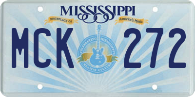 MS license plate MCK272