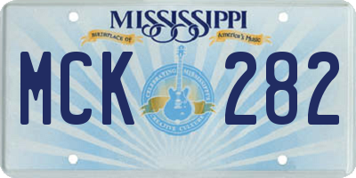 MS license plate MCK282