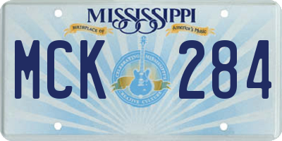 MS license plate MCK284