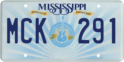 MS license plate MCK291