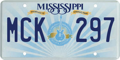MS license plate MCK297