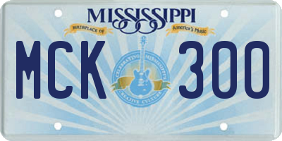 MS license plate MCK300