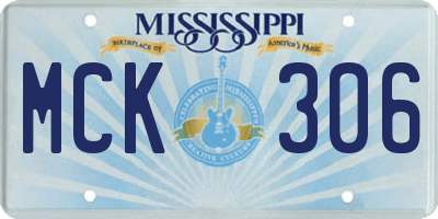 MS license plate MCK306