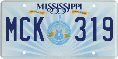 MS license plate MCK319