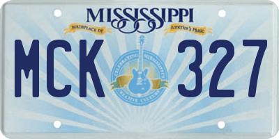 MS license plate MCK327
