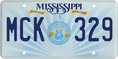 MS license plate MCK329