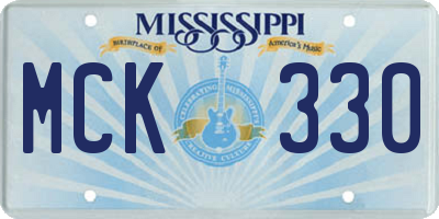 MS license plate MCK330