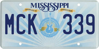 MS license plate MCK339