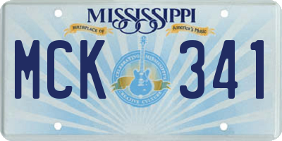 MS license plate MCK341