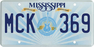 MS license plate MCK369