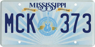 MS license plate MCK373
