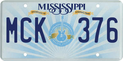 MS license plate MCK376