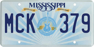 MS license plate MCK379
