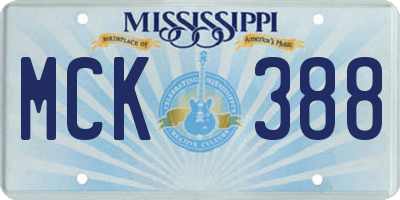 MS license plate MCK388