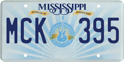 MS license plate MCK395