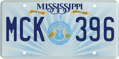 MS license plate MCK396