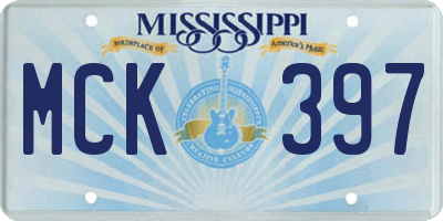 MS license plate MCK397