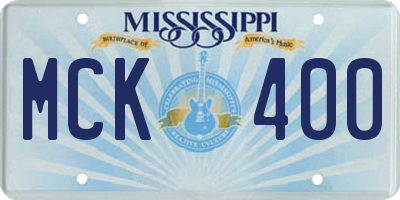MS license plate MCK400
