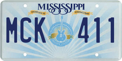 MS license plate MCK411