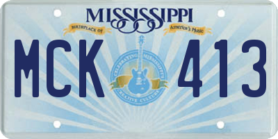 MS license plate MCK413