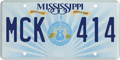 MS license plate MCK414