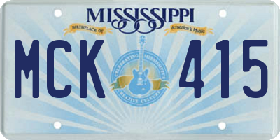MS license plate MCK415