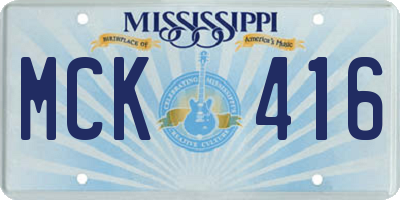 MS license plate MCK416
