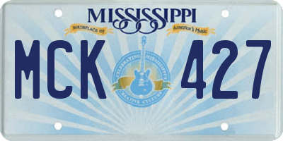 MS license plate MCK427