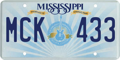 MS license plate MCK433