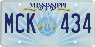 MS license plate MCK434