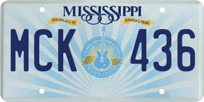 MS license plate MCK436