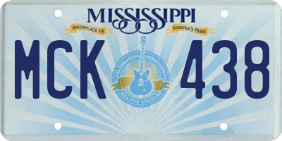 MS license plate MCK438
