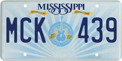 MS license plate MCK439