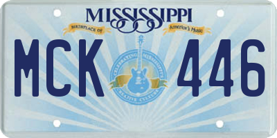 MS license plate MCK446