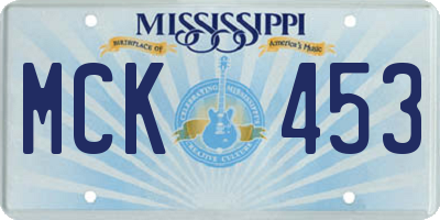 MS license plate MCK453