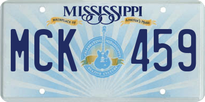 MS license plate MCK459