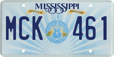 MS license plate MCK461