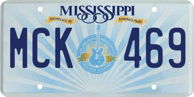 MS license plate MCK469