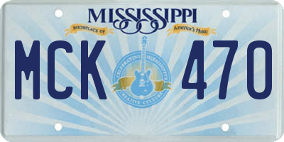 MS license plate MCK470