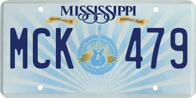 MS license plate MCK479