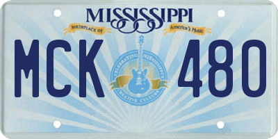 MS license plate MCK480