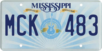 MS license plate MCK483